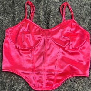 Hot pink corset Windsor top